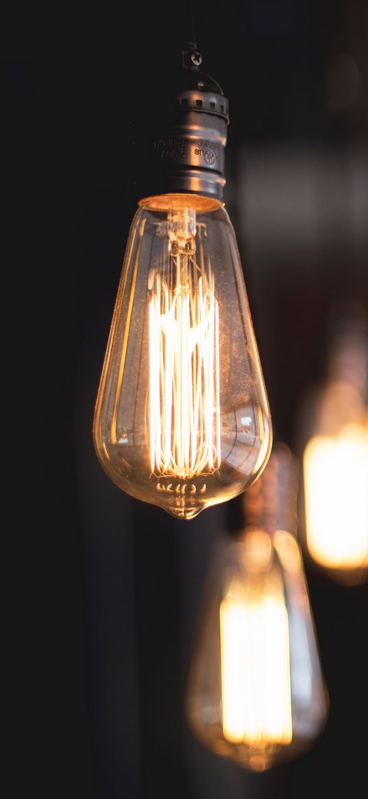 light bulbs, light, blur