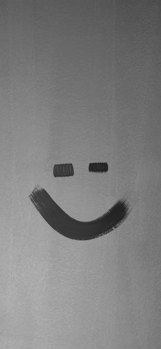 smiley, wall, black, happy, gray