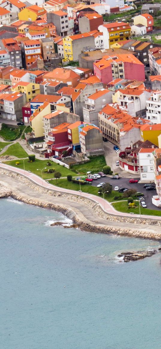 buildings, embankment, pier, sea, city