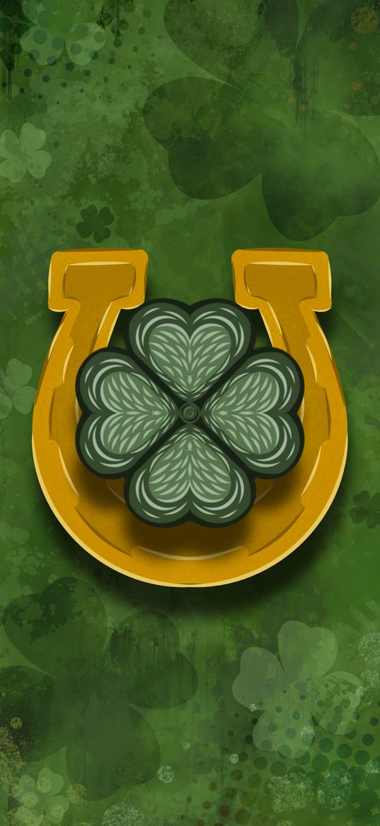 lucky, shamrock, clover, art