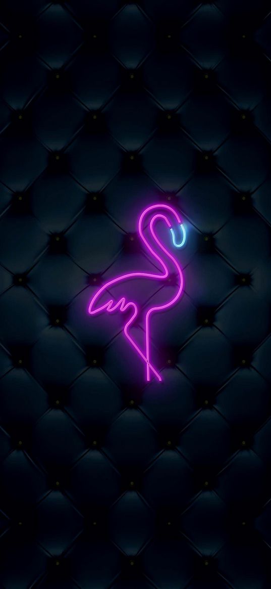 black, stork, sofa, neon