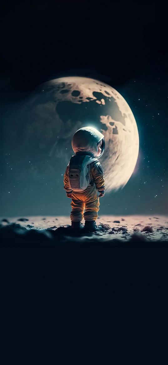 astronaut, space, planet, art, earth, child