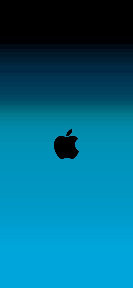 apple, logo, brand, gradient, blue