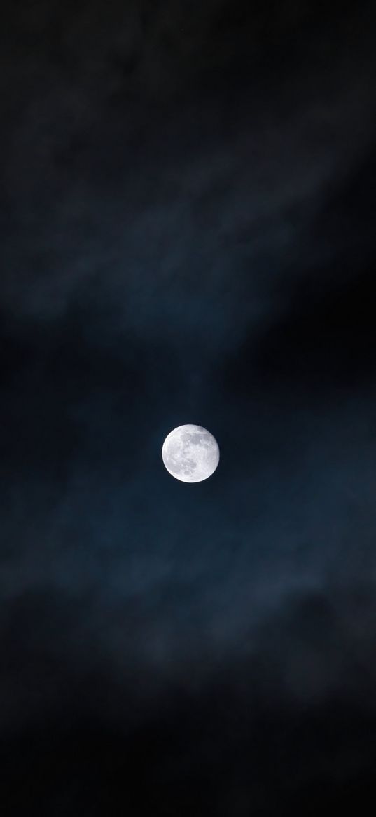 full moon, moon, clouds, night, darkness