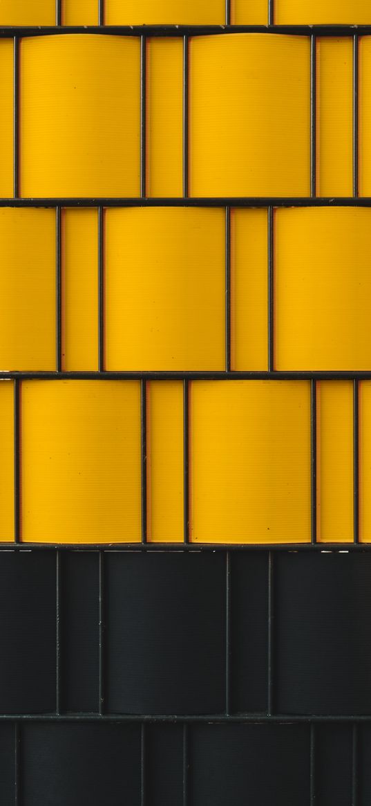 building, wall, panels, yellow, black