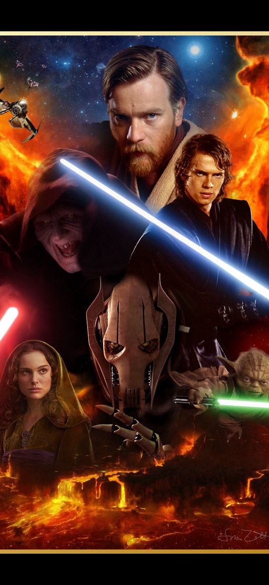 star wars, characters, fire, swords, laser