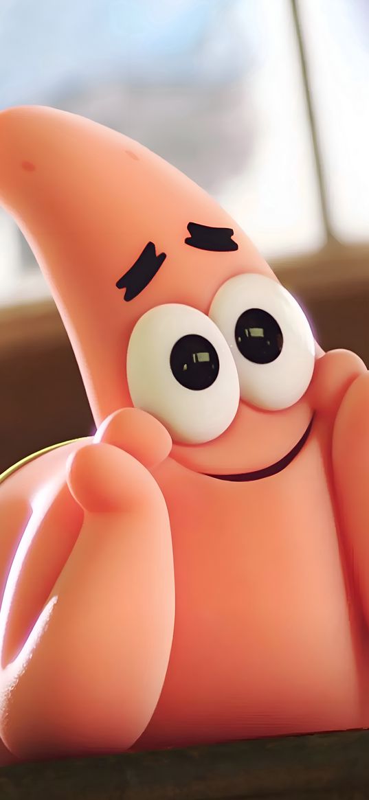 patrick, spongebob, animated series, starfish, cute, art