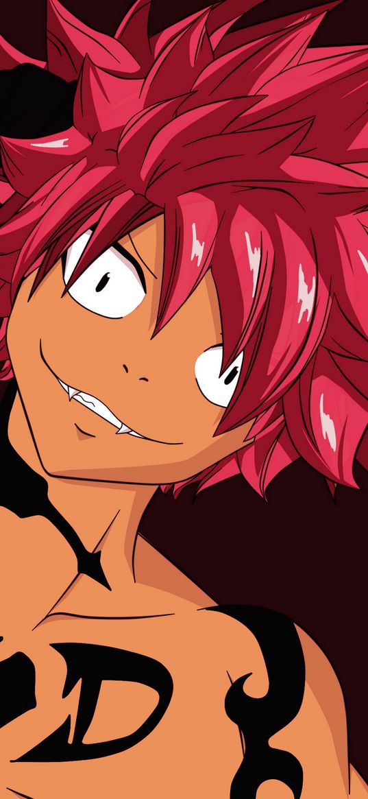 natsu dragneel, fairy tail, character, anime, lettering, black