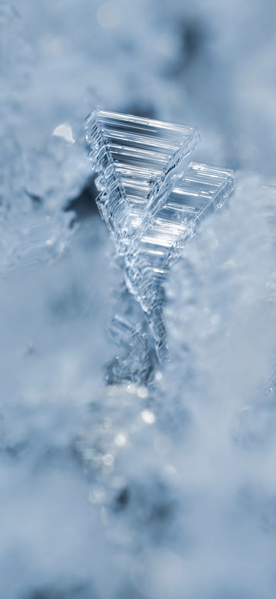 ice, crystals, blur, macro