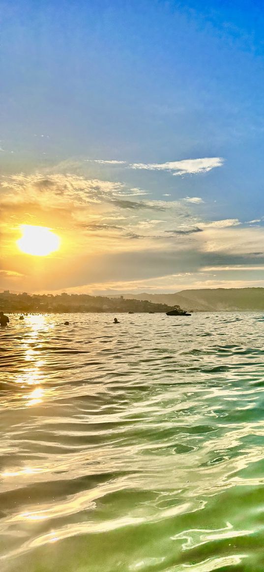 beach, water, sunset, brazil