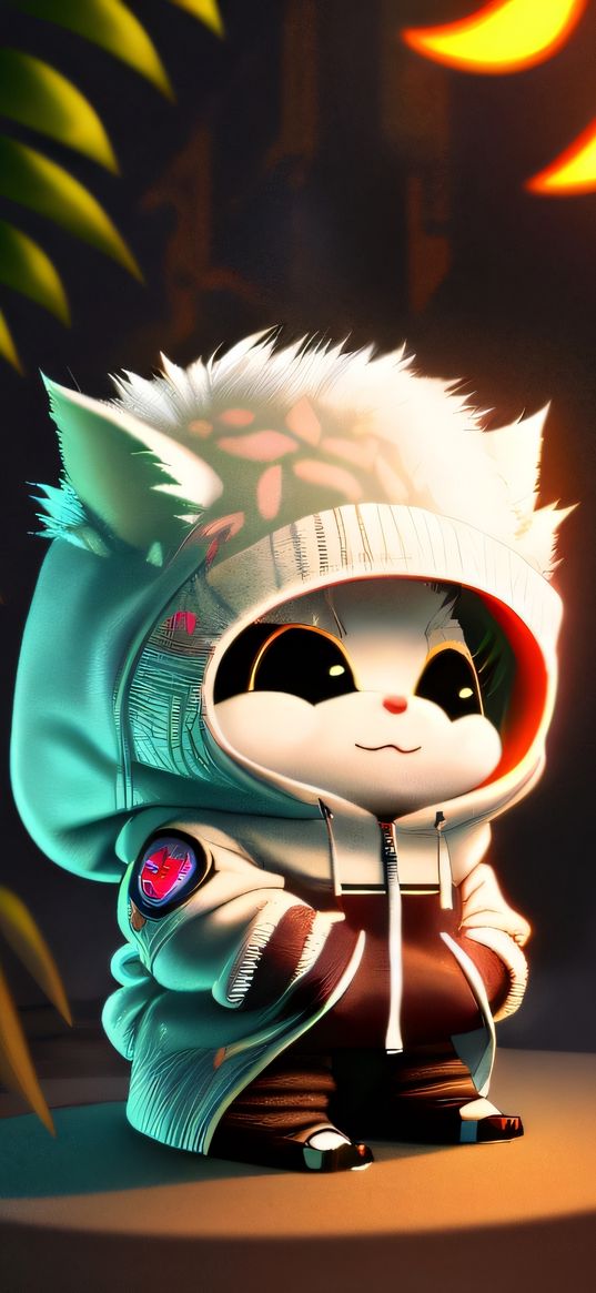 character, cute, hood