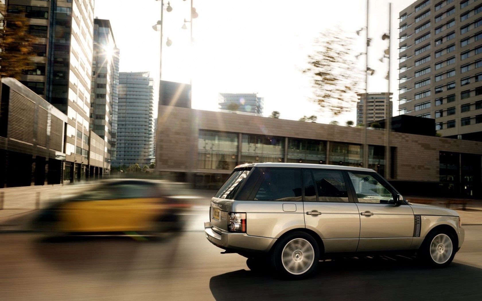 speed, city, blur, land rover