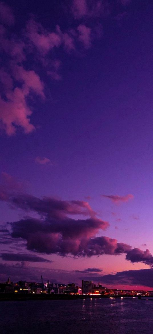 coast, sea, shore, harbor, cloudy sky