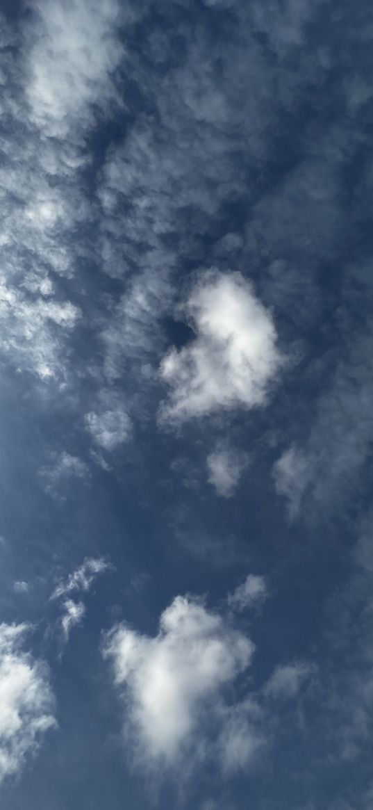 sky, blue, clouds, white, nature, day