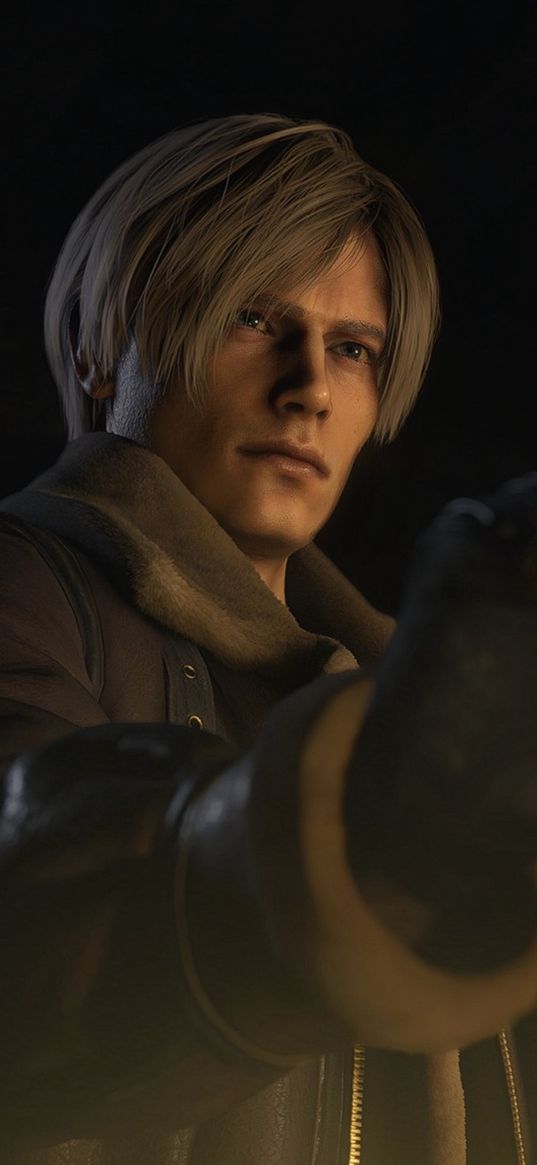 leon, resident evil 4, game, character, hand