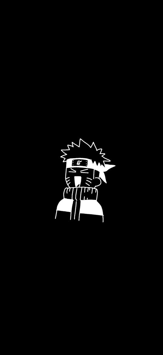 naruto, minimalism, black, dark, anime, japan