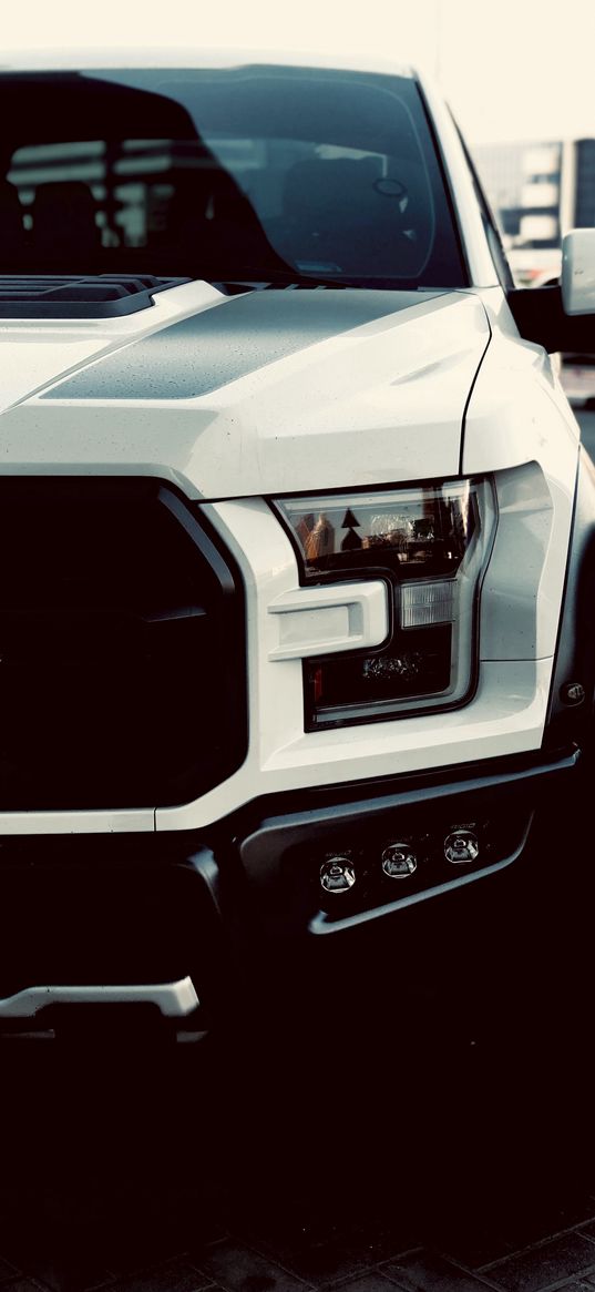 ford raptor, ford, car, suv, white