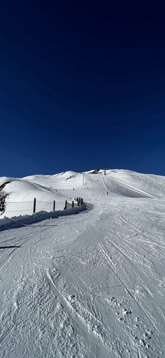 snow, piste, ski lift, skiers