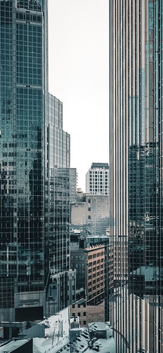 skyscrapers, buildings, mirrored, architecture