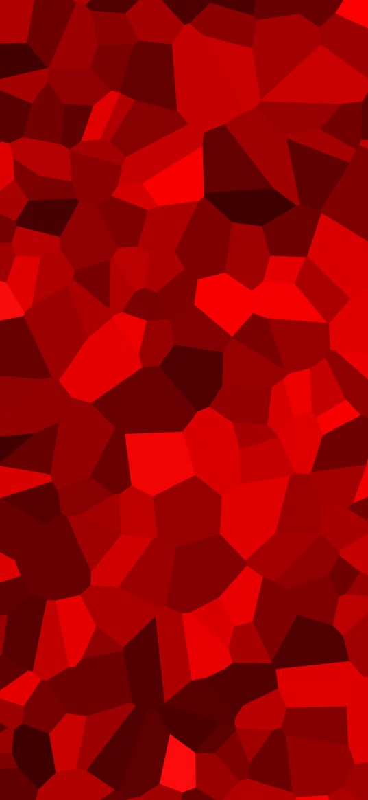 crystals, mosaic, red, abstraction