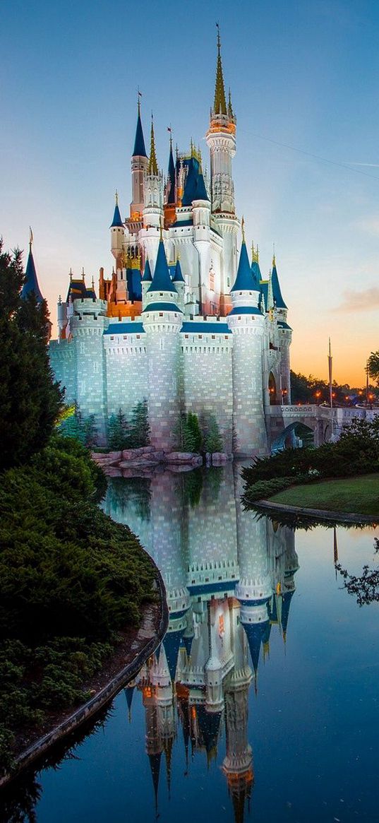 disneyland, building, beautiful, grass, park