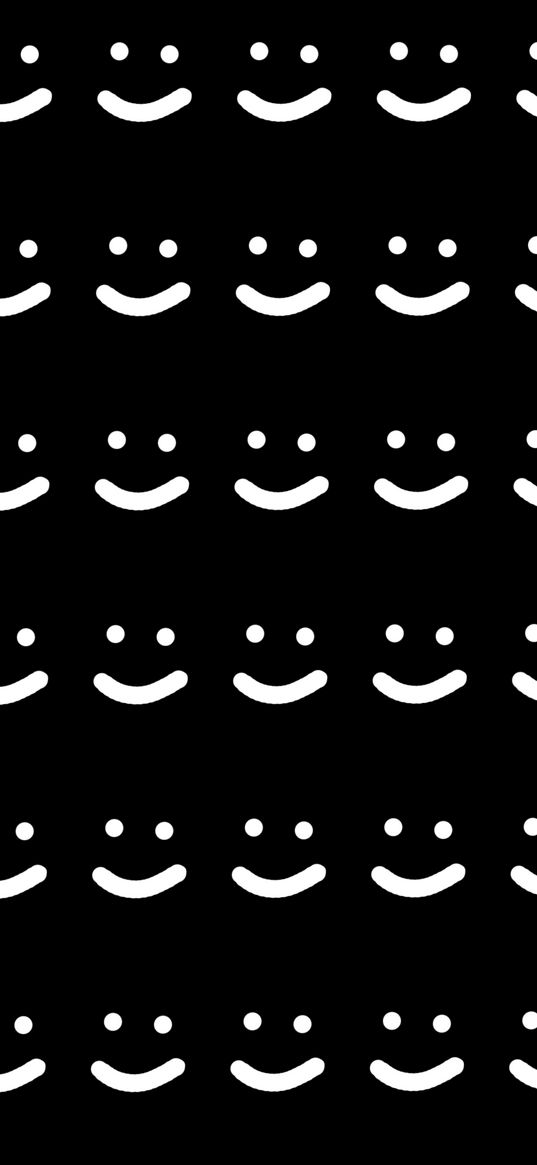 smilies, set, black, white