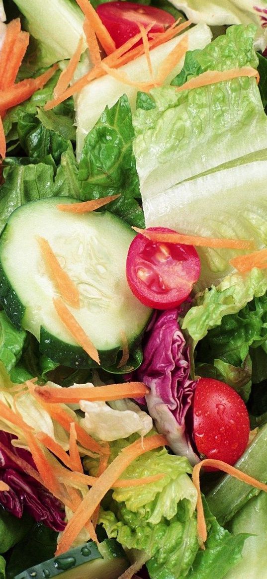 salad, vegetables, leaves