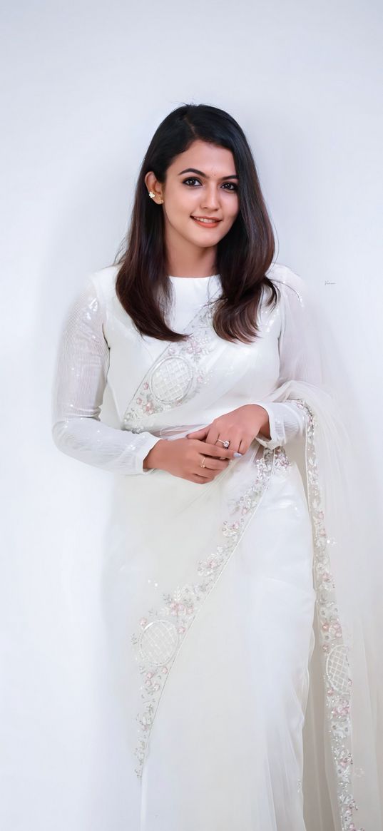 aparna, actress, girl, india, white dress