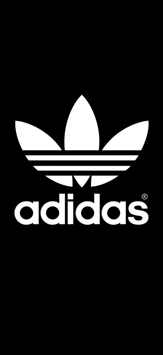 adidas, logo, brand, white, black background