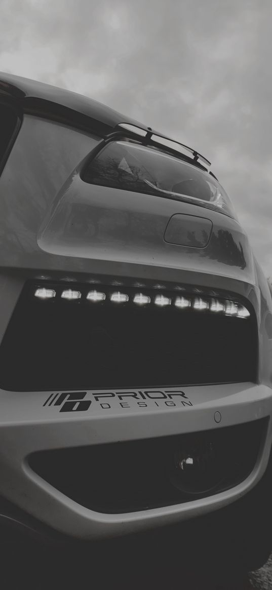 car, audi, q7, headlight