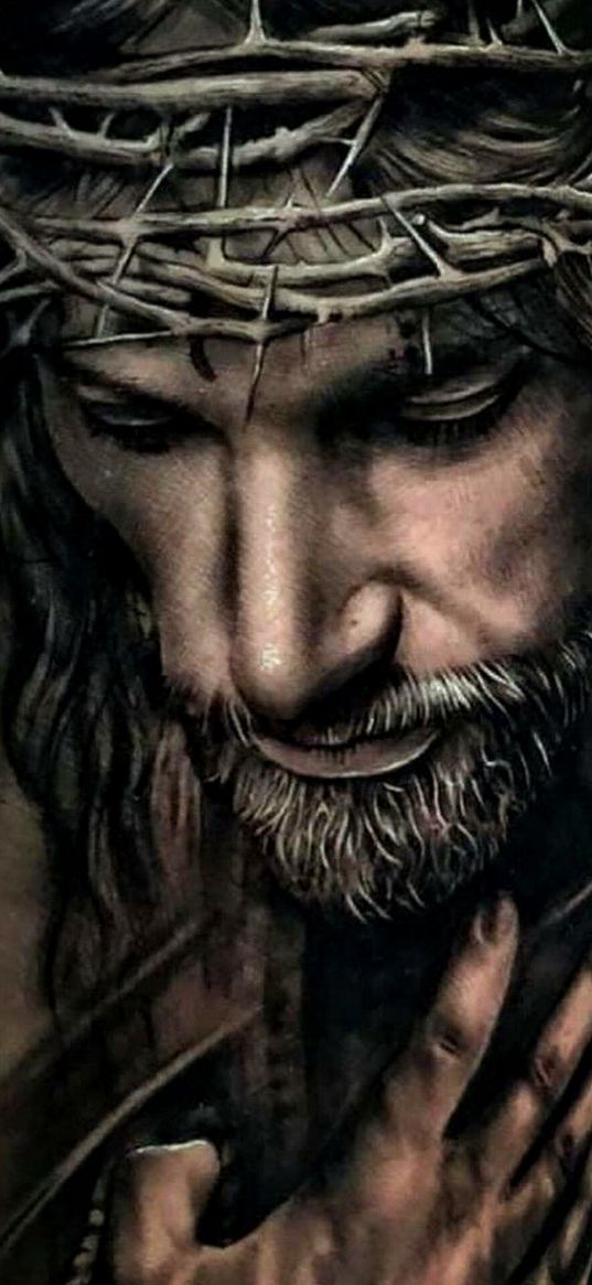 jesus, crown of thorns, religion, faith