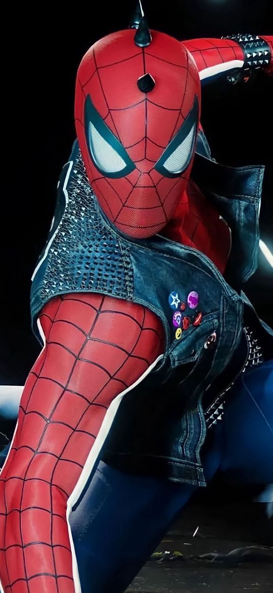 spiderman, peter parker, marvel, superhero, vest, punk