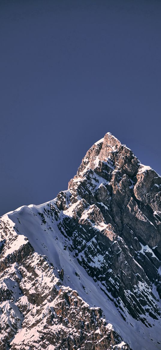 mountain, snow, ice, sky, blue, norway