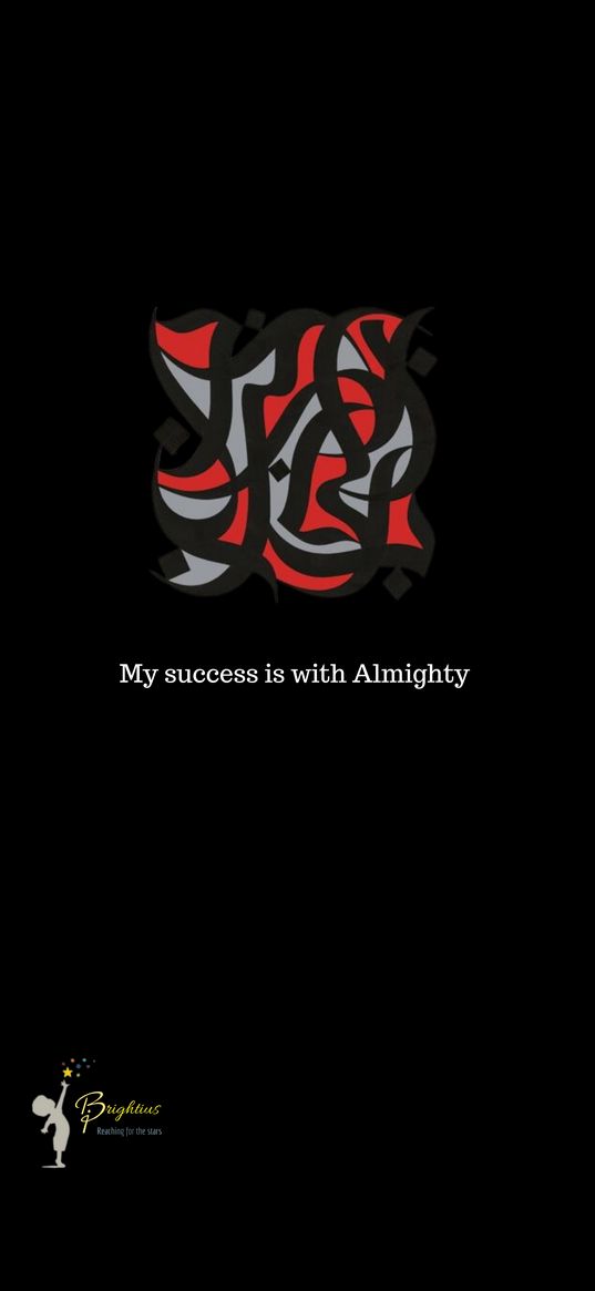 success, almighty, inscription, black background, art