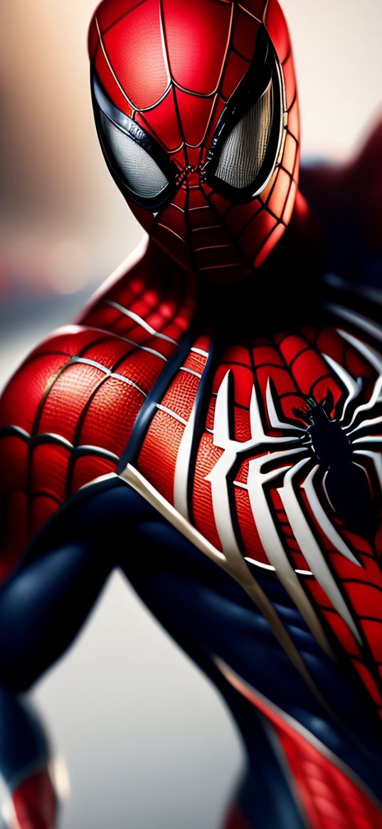 spider-man, spiderman, superhero, marvel, costume, blue, red, blur, art