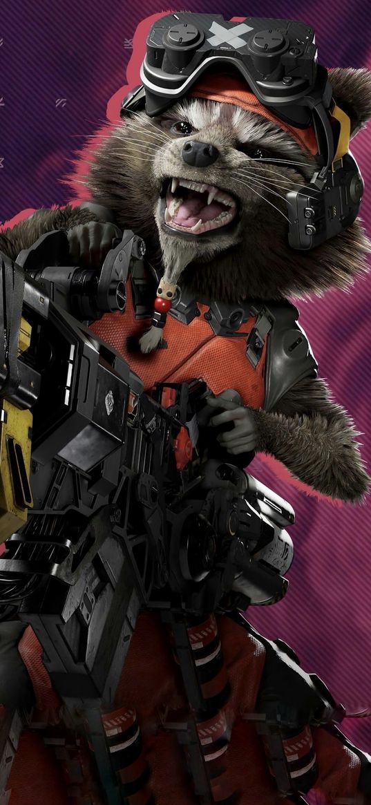 guardians of the galaxy, rocket, raccoon, weapon, film, marvel