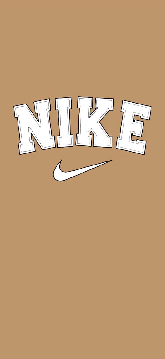 nike, logo, brand, inscription, beige