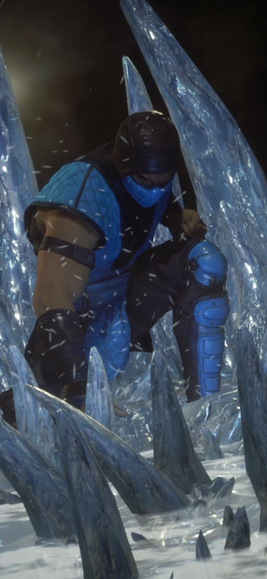 sub-zero, ice, spikes, mortal kombat, ninja