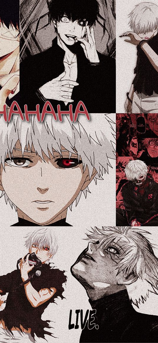 kaneki ken, anime, tokyo ghoul, collage