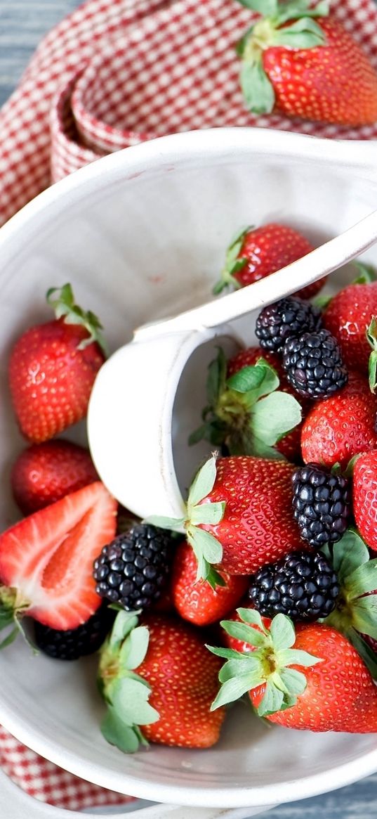 strawberries, blackberries, berries