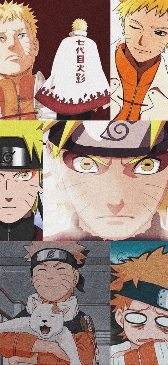 naruto, anime, hokage, uzumaki, collage