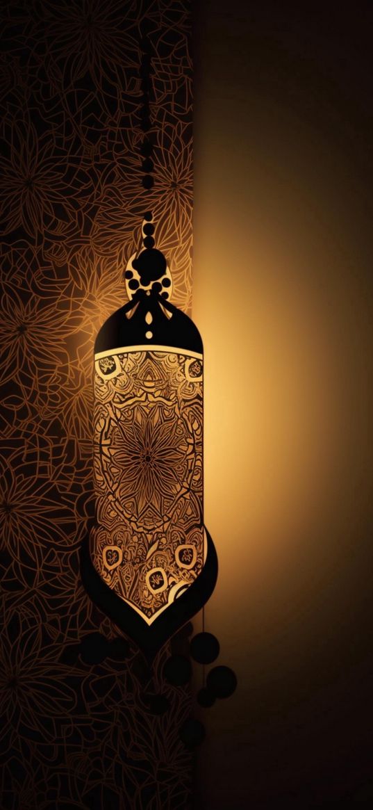 light, pattern, flowers, lamp