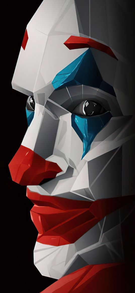 joker, 8k, face, clown