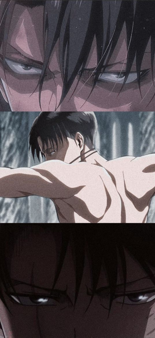 levi, attack on titan, anime, guy, look, art