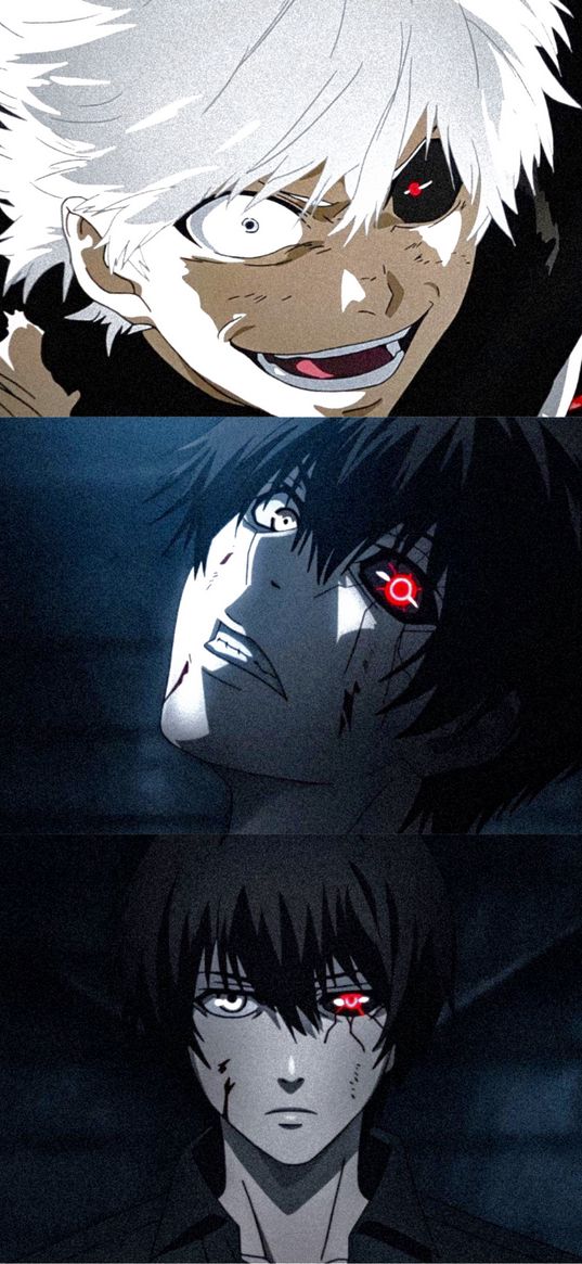 tokyo ghoul, anime, kaneki ken, character, collage, dark