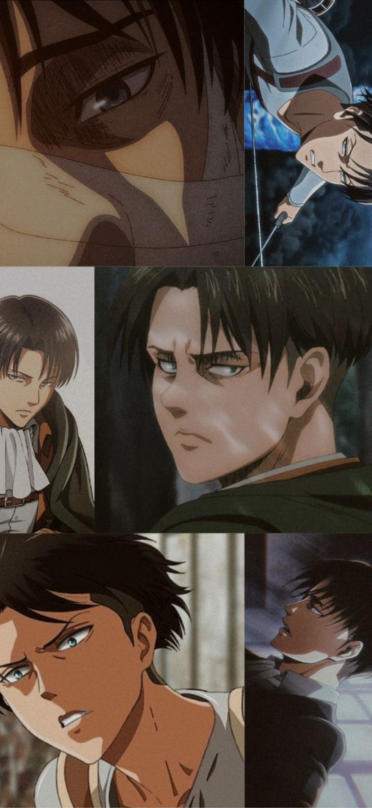 levi, attack on titan, anime, character, guy, collage, art