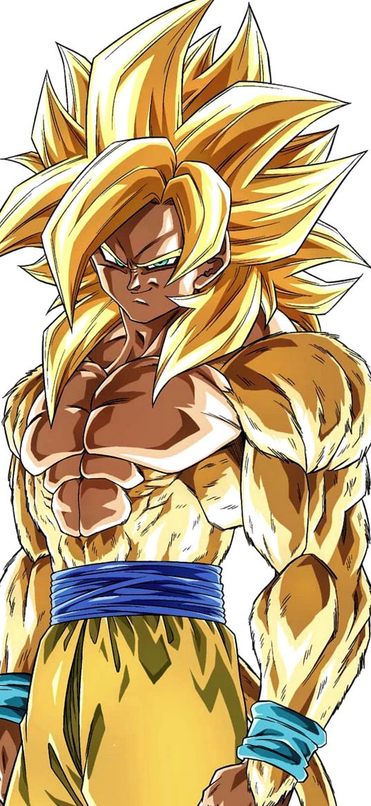 goku, dragonball, anime, guy, fighter, yellow hair, art