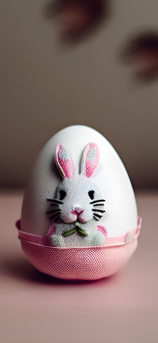 egg, rabbit, crafts, pink