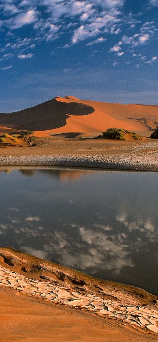 desert, water, sand, sky, reflexion