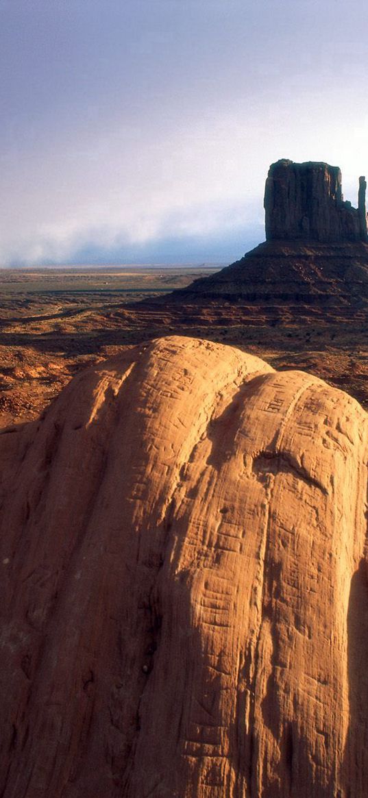 desert, sand, stones, canyon, blocks